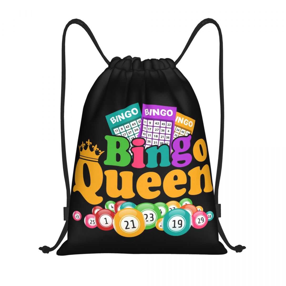 Yoga Fitness Bag - Custom Bingo Queen Game Lover Drawstring