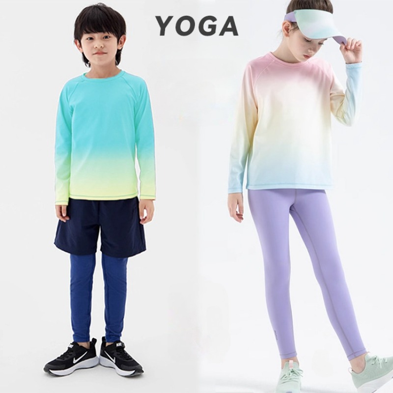 Children's Yoga Shirts Long Sl - огляд і ціна Yoga Fitness Girl