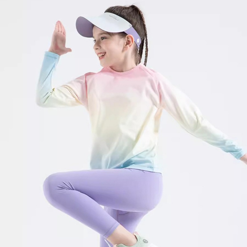Children's Yoga Shirts Long Sl - огляд і ціна Yoga Fitness Girl