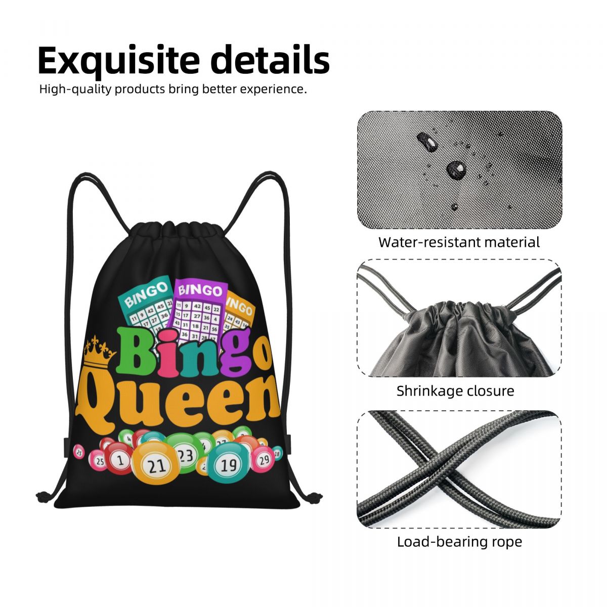 Custom Bingo Queen Game Lover  - огляд і ціна Yoga Fitness Bag