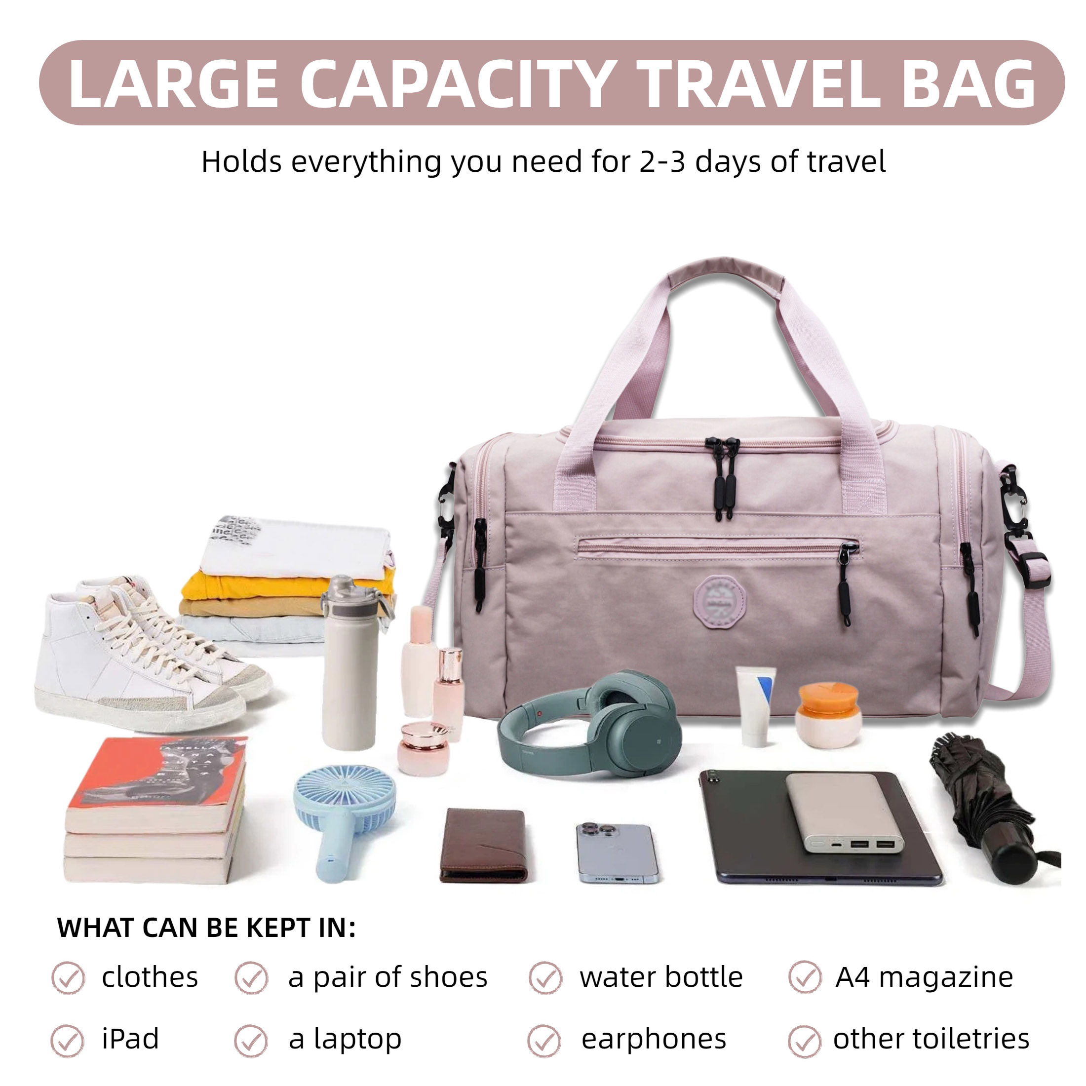 Large Capacity Weekender Overn - огляд і ціна Yoga Fitness Bag