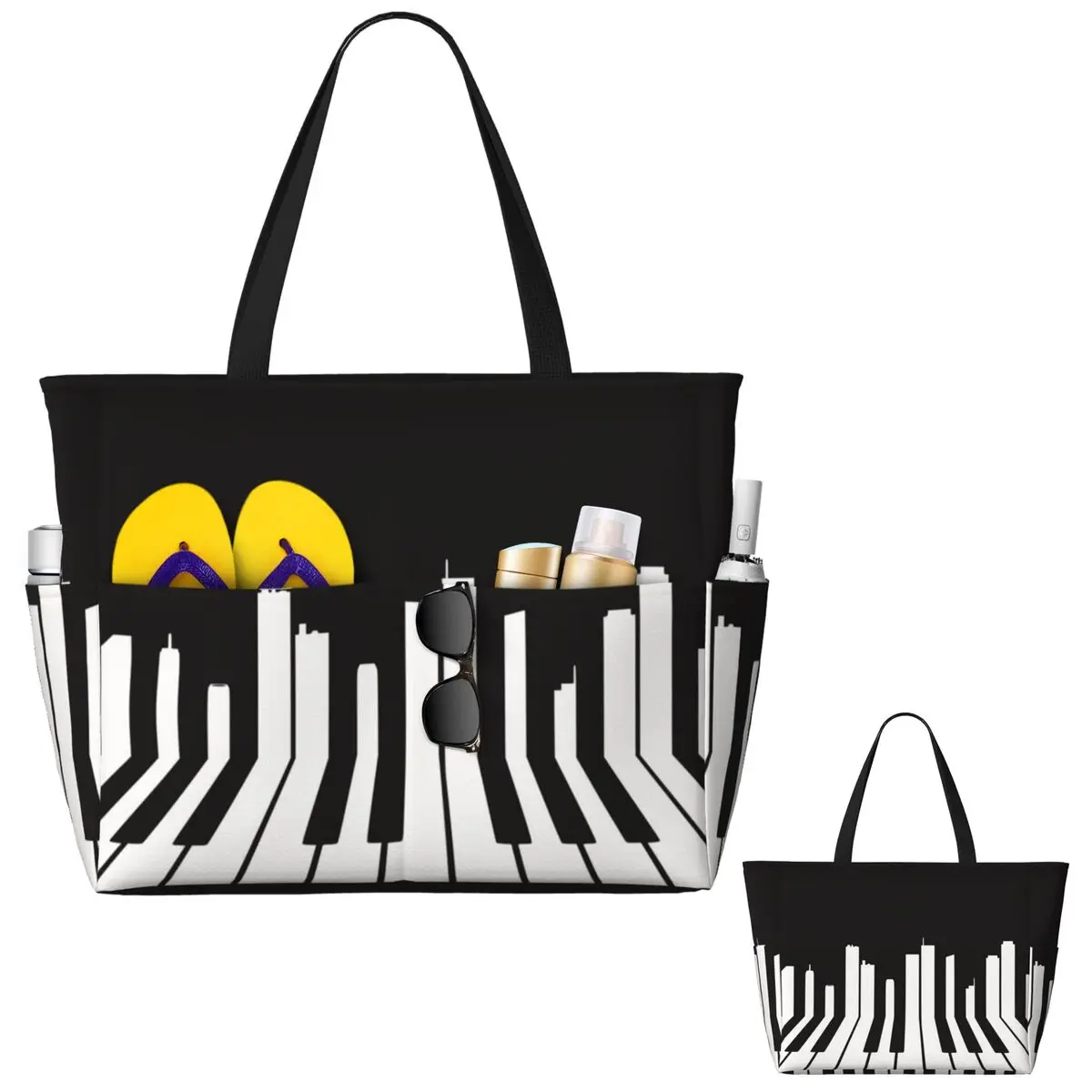 Piano City Music Beach Tote Ba - огляд і ціна Yoga Fitness Music