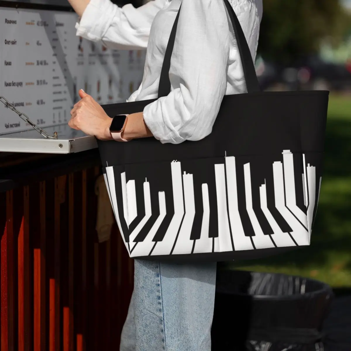Piano City Music Beach Tote Ba - огляд і ціна Yoga Fitness Music