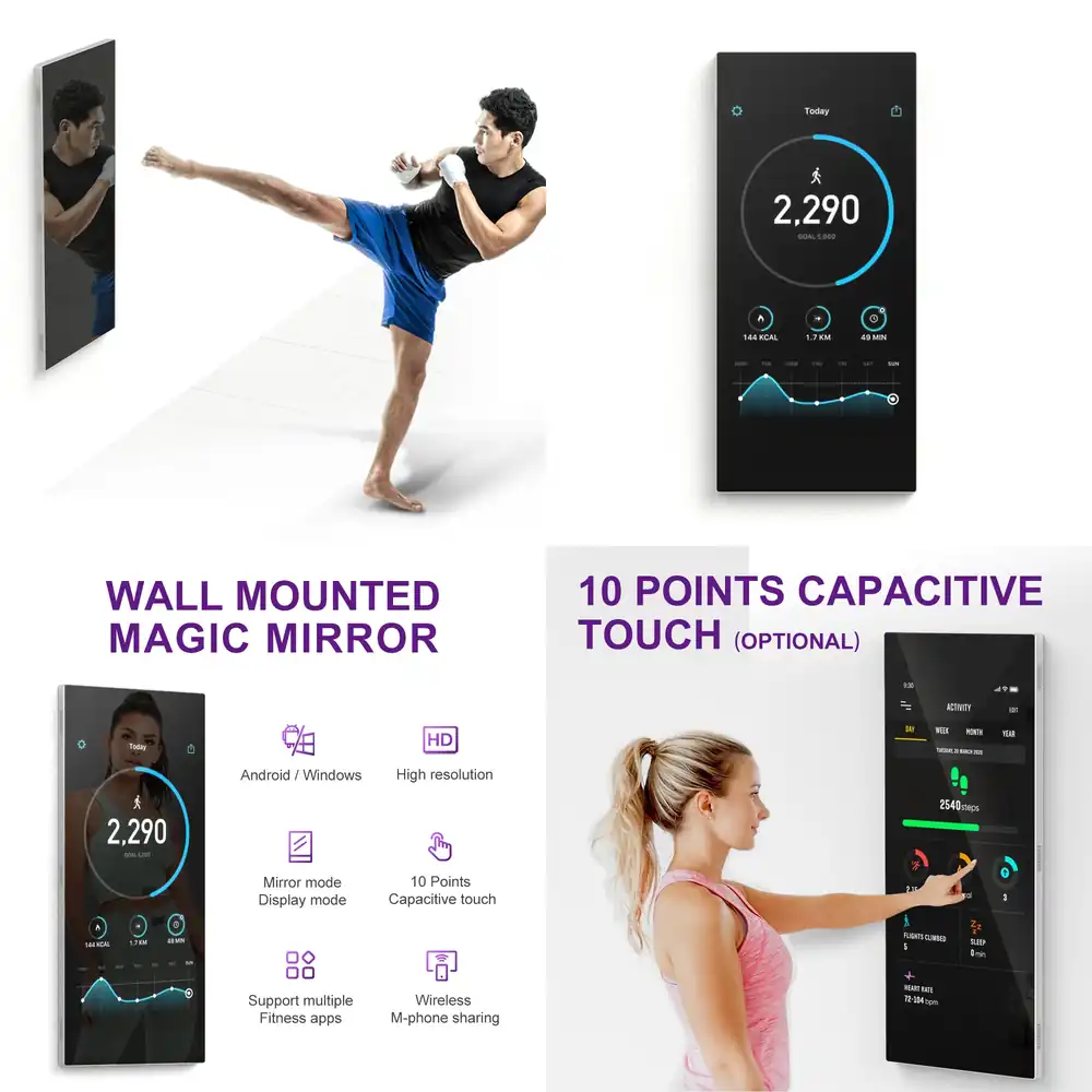 Wall Mounted Interactive Mirro - огляд і ціна Yoga Fitness App