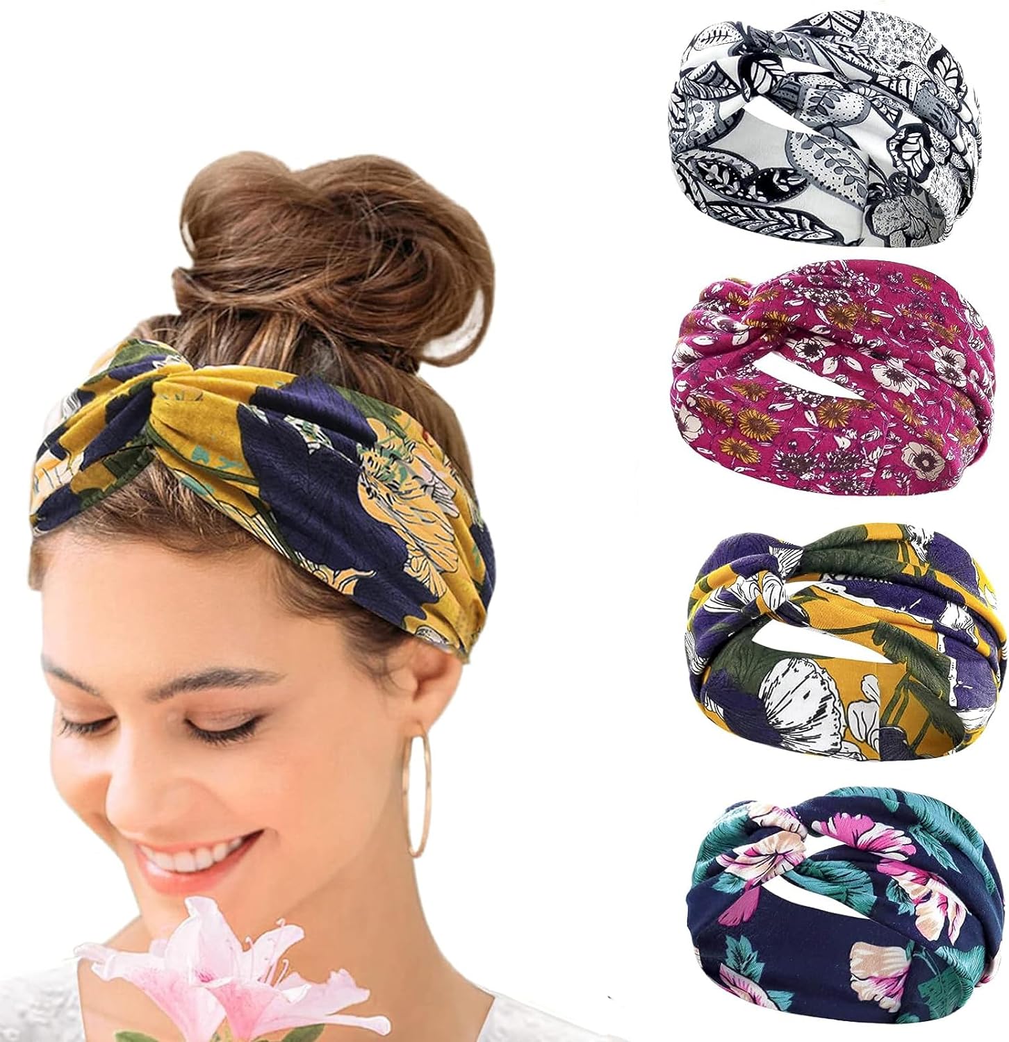 4 Pcs Boho Headbands for Women - огляд і ціна Yoga Fitness Girl